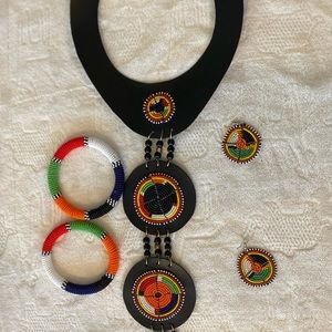 Necklaces, bangles and earrings from Africa